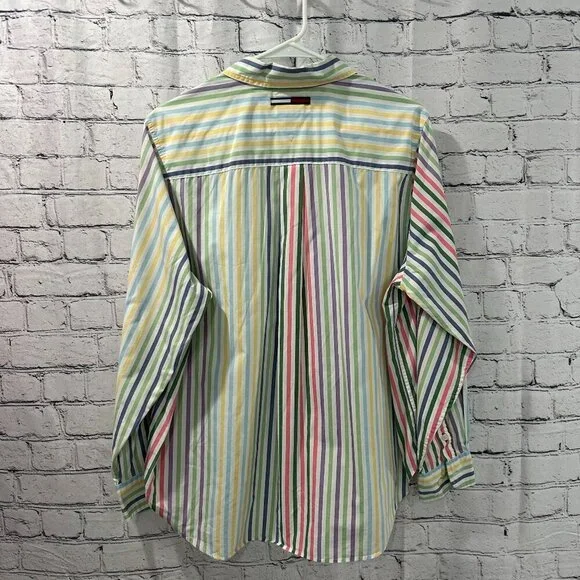 LADIES Tommy Hilfiger cotton long sleeved shirt Size 14 - Picture 2 of 3